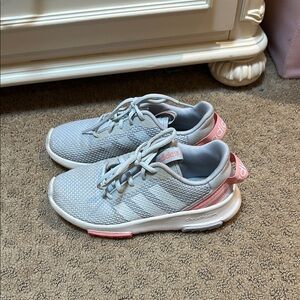 Adidas kids Gray and Pink Running Shoes
